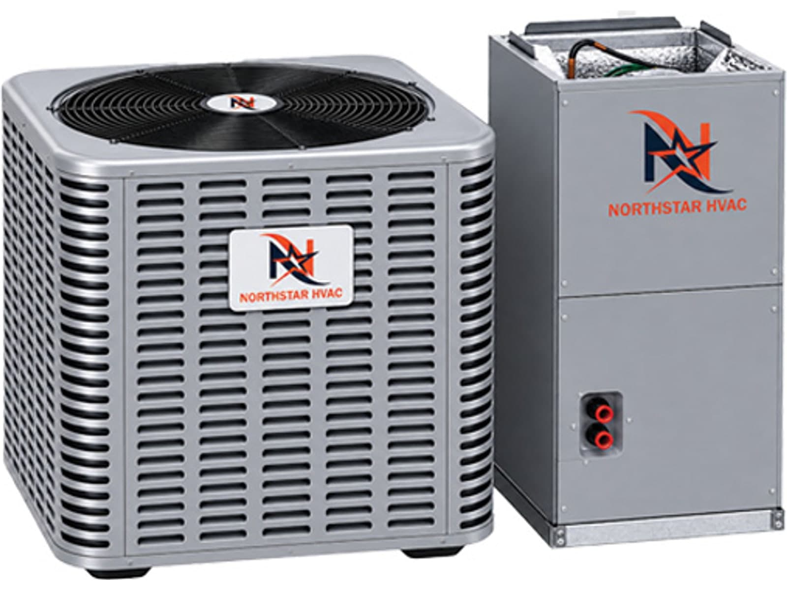 Air conditioning condenser and air handler installed and serviced by NorthStar HVAC